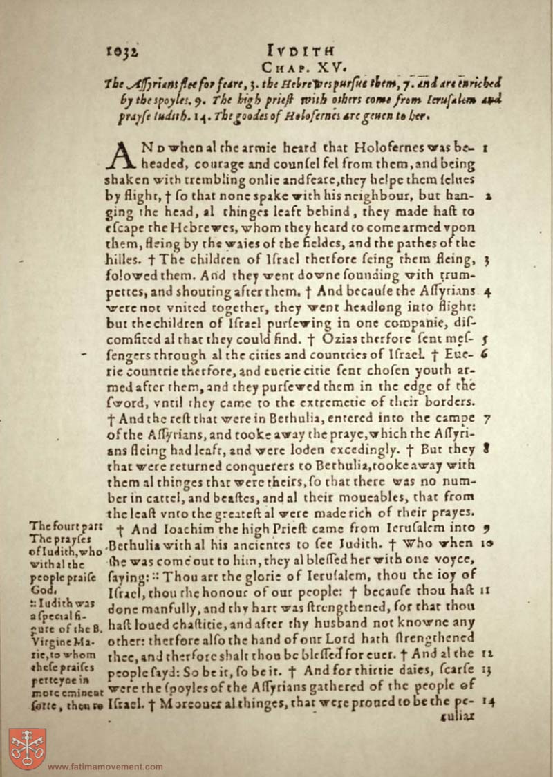 Original Douay Rheims Catholic Bible scan 1052