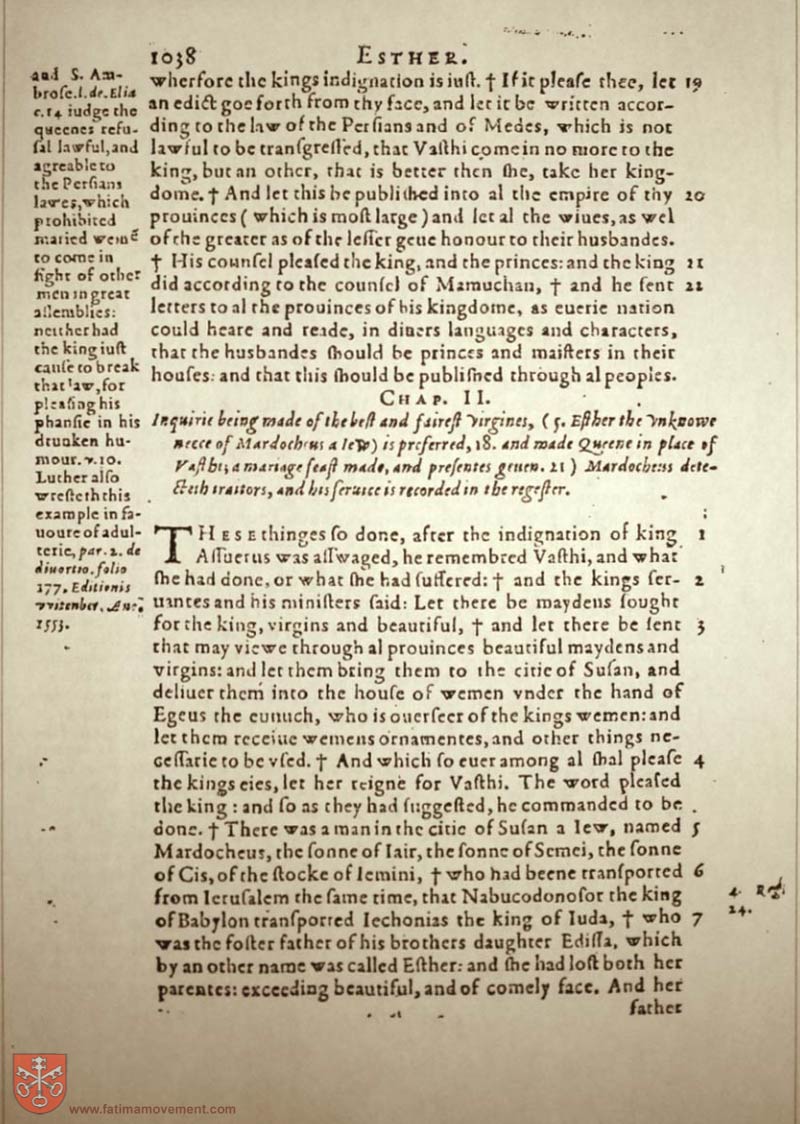 Original Douay Rheims Catholic Bible scan 1058