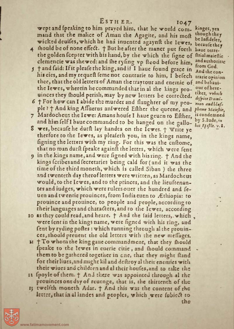 Original Douay Rheims Catholic Bible scan 1067