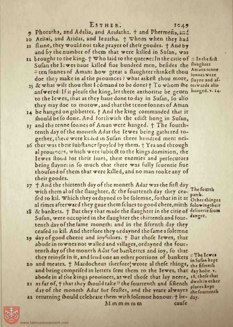 Original Douay Rheims Catholic Bible scan 1069