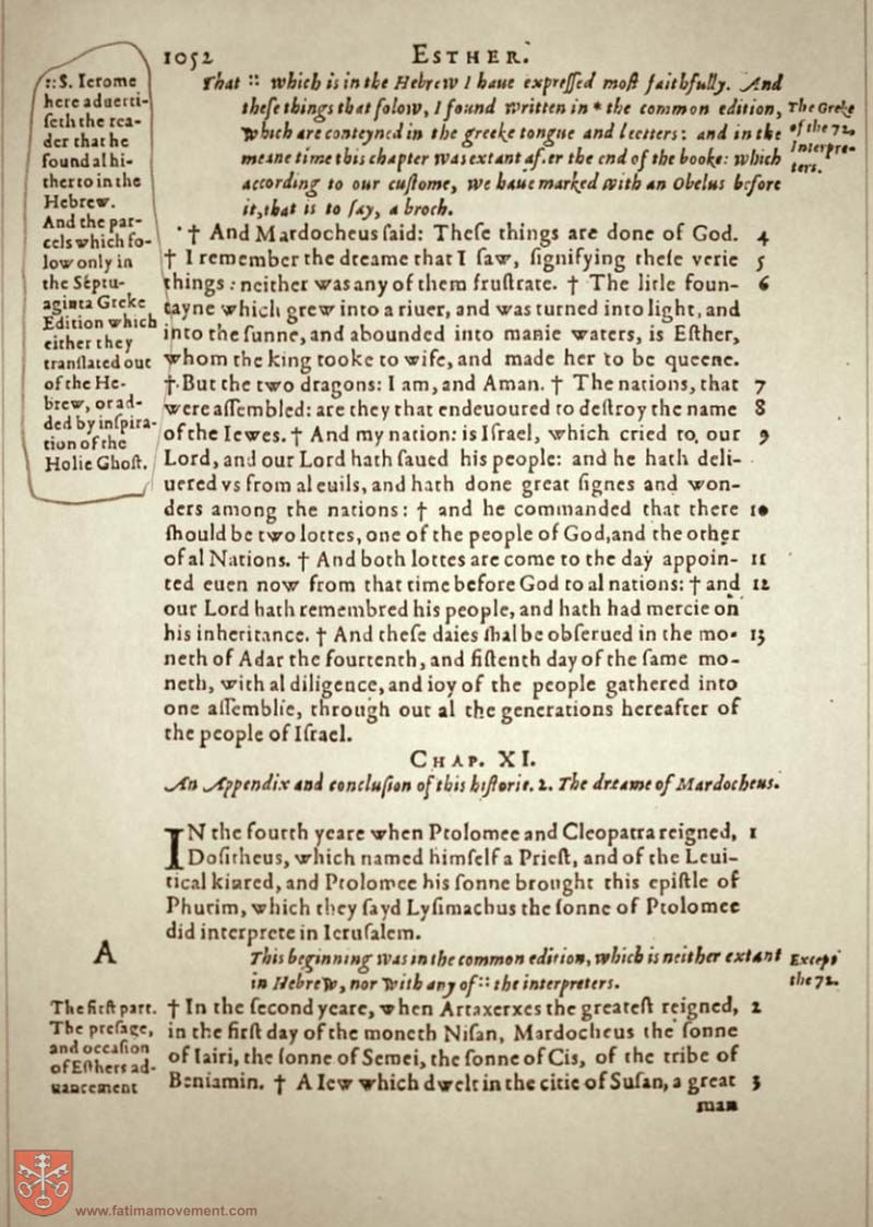 Original Douay Rheims Catholic Bible scan 1072