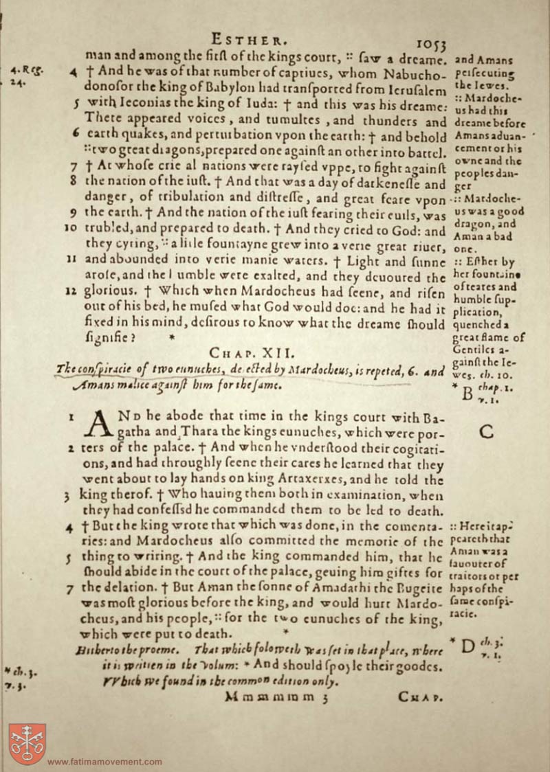 Original Douay Rheims Catholic Bible scan 1073