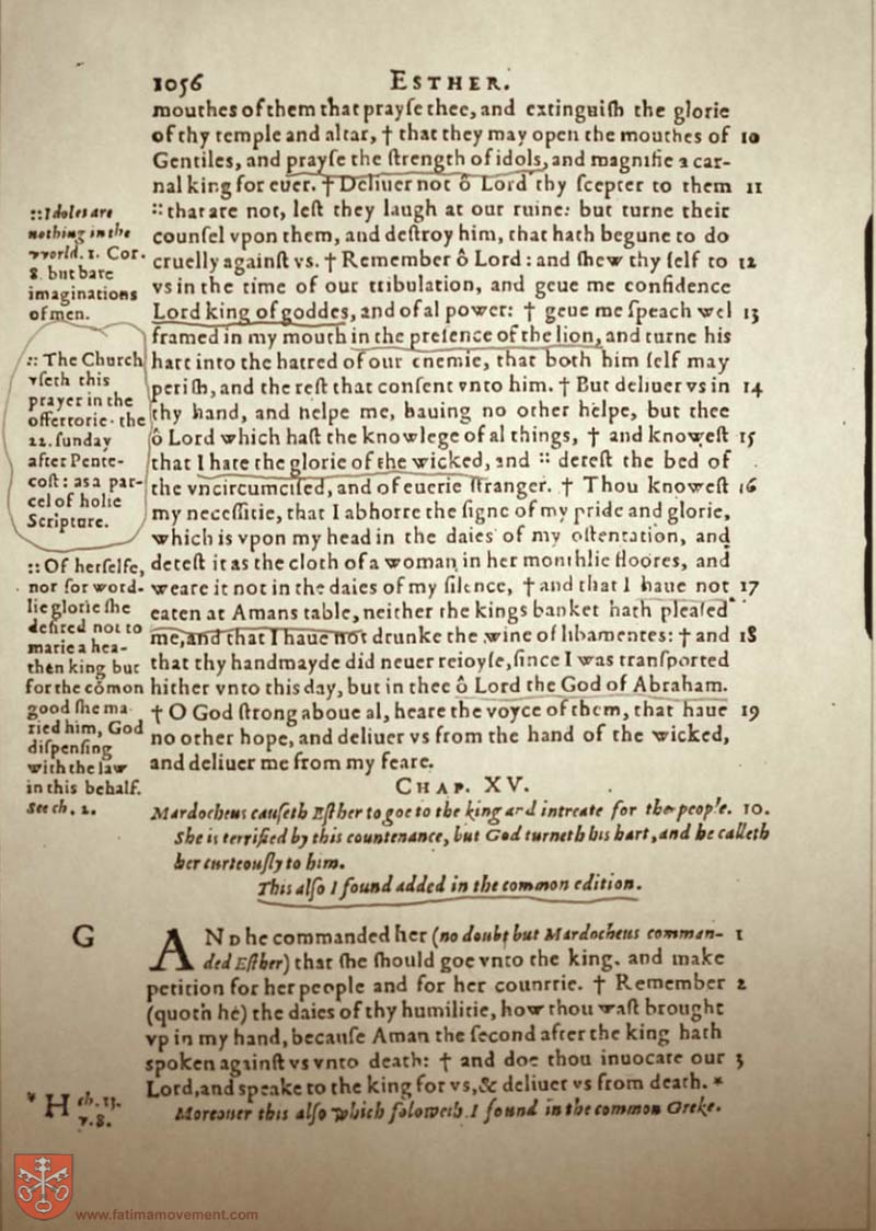 Original Douay Rheims Catholic Bible scan 1076
