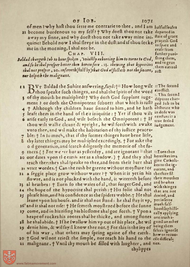 Original Douay Rheims Catholic Bible scan 1091