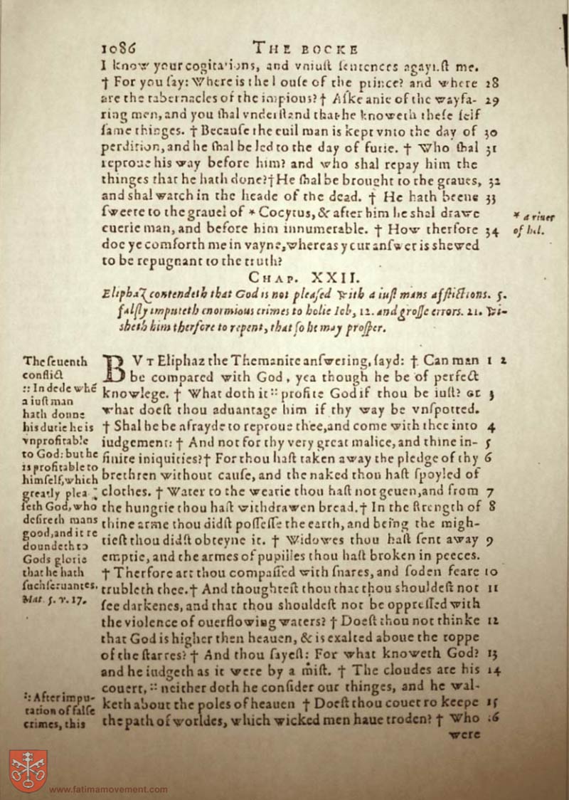 Original Douay Rheims Catholic Bible scan 1106
