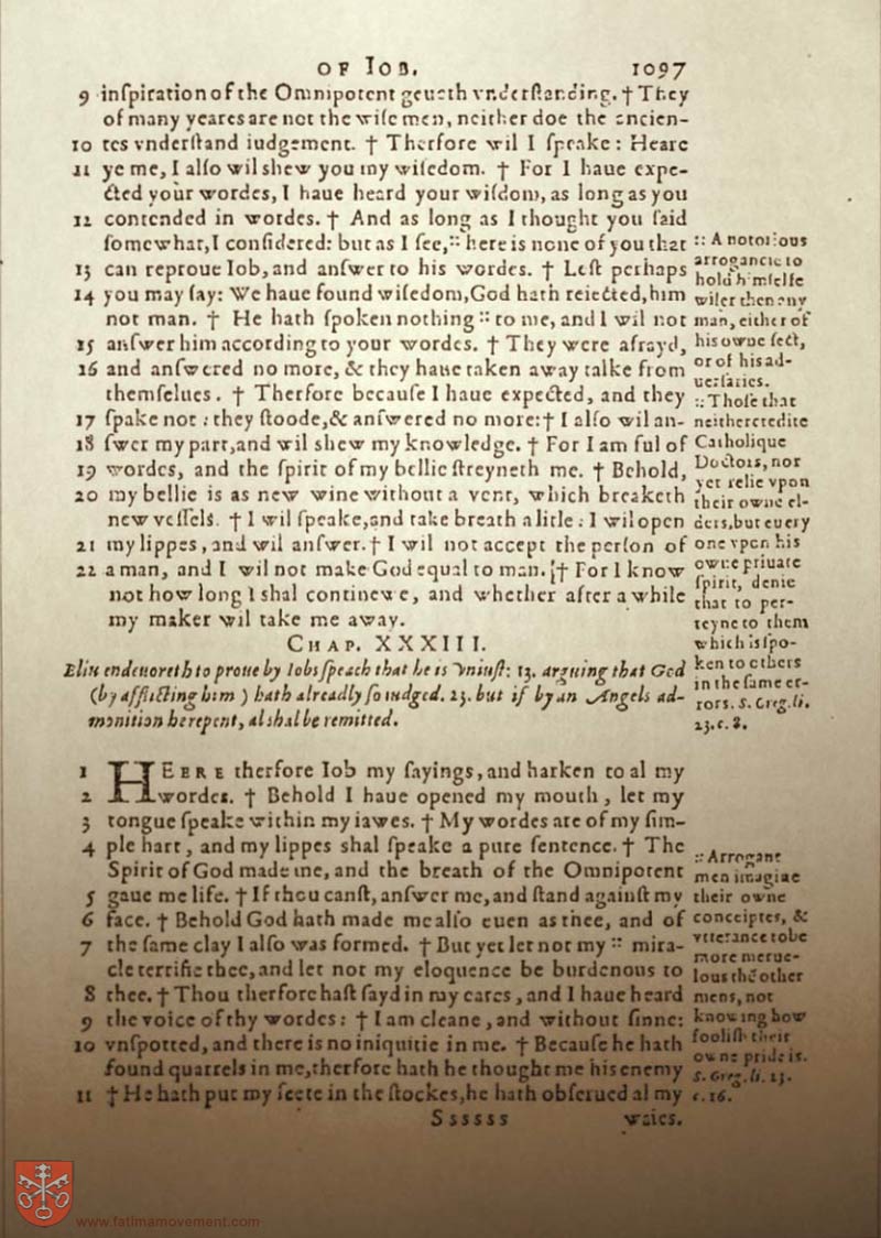 Original Douay Rheims Catholic Bible scan 1117