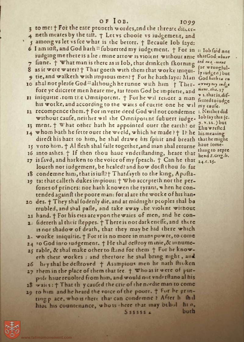 Original Douay Rheims Catholic Bible scan 1119