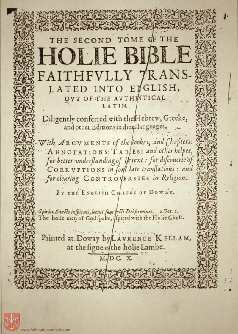 Original Douay Rheims Catholic Bible scan 1136