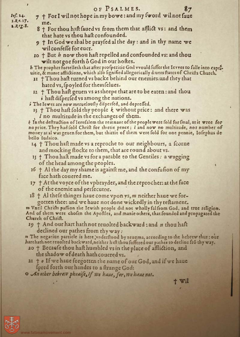Original Douay Rheims Catholic Bible scan 1222
