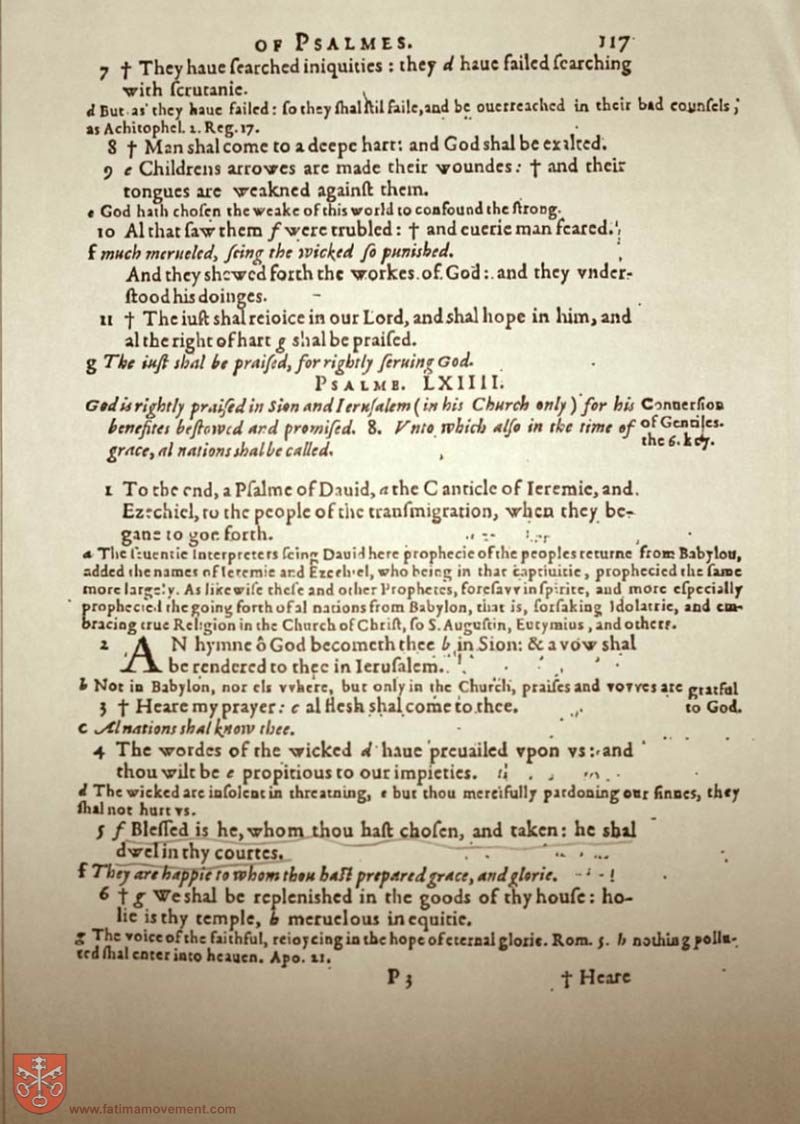 Original Douay Rheims Catholic Bible scan 1252