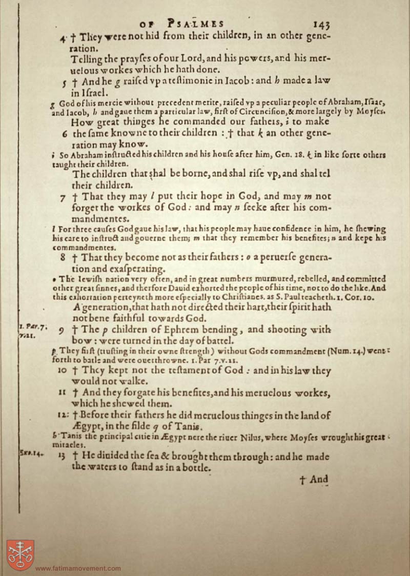 Original Douay Rheims Catholic Bible scan 1278