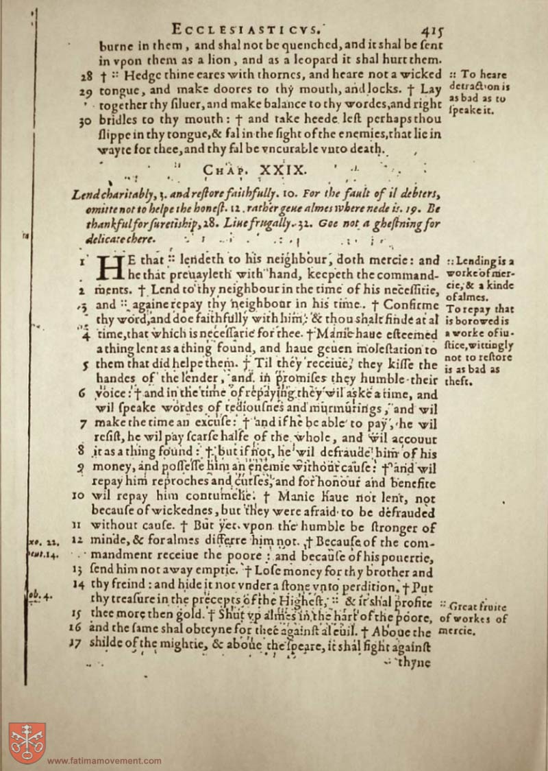 Original Douay Rheims Catholic Bible scan 1550