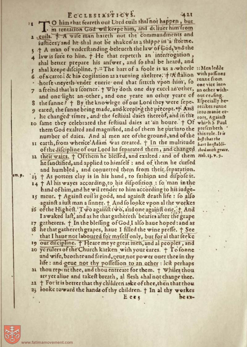 Original Douay Rheims Catholic Bible scan 1556