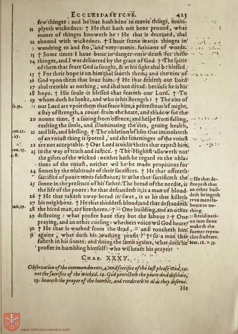 Original Douay Rheims Catholic Bible scan 1558