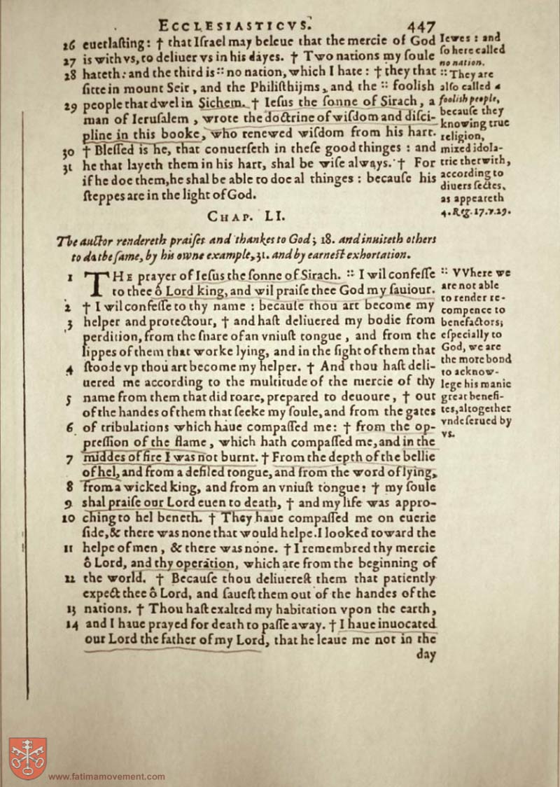Original Douay Rheims Catholic Bible scan 1582