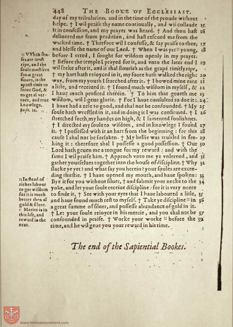 Original Douay Rheims Catholic Bible scan 1583