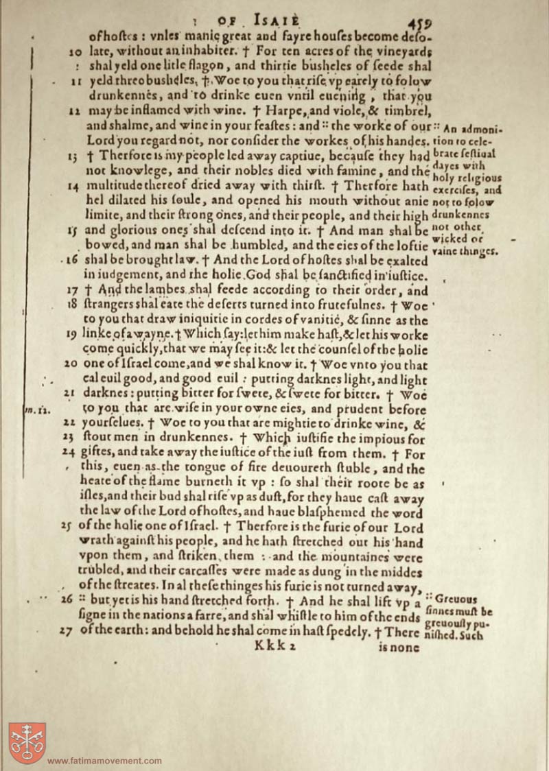 Original Douay Rheims Catholic Bible scan 1594