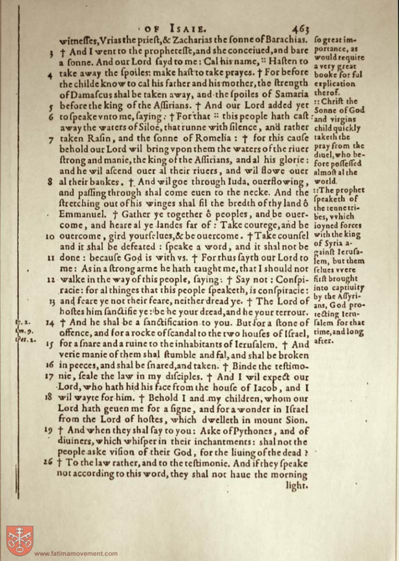 Original Douay Rheims Catholic Bible scan 1598