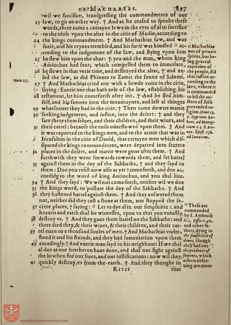 Original Douay Rheims Catholic Bible scan 2032