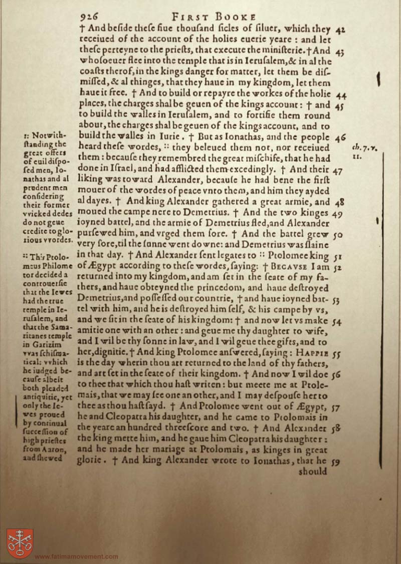 Original Douay Rheims Catholic Bible scan 2061