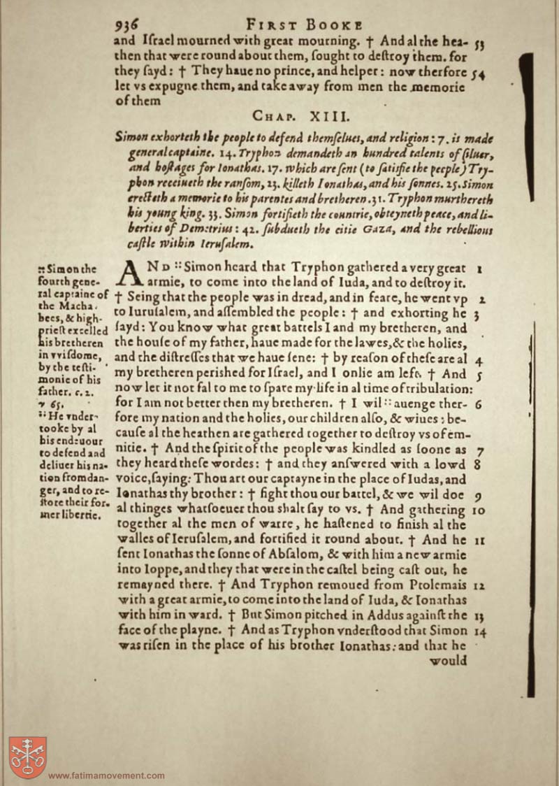 Original Douay Rheims Catholic Bible scan 2070