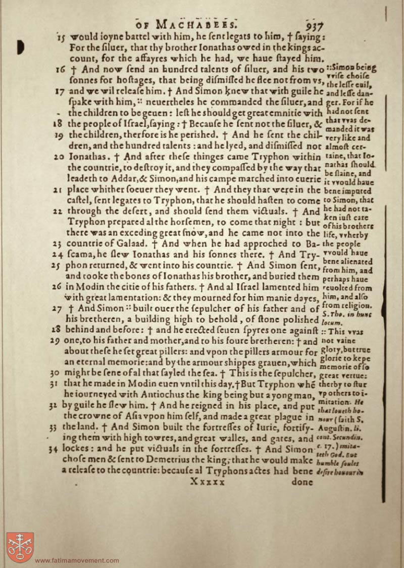 Original Douay Rheims Catholic Bible scan 2071