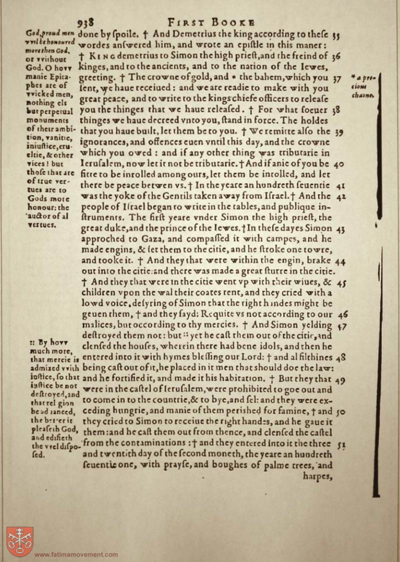 Original Douay Rheims Catholic Bible scan 2072