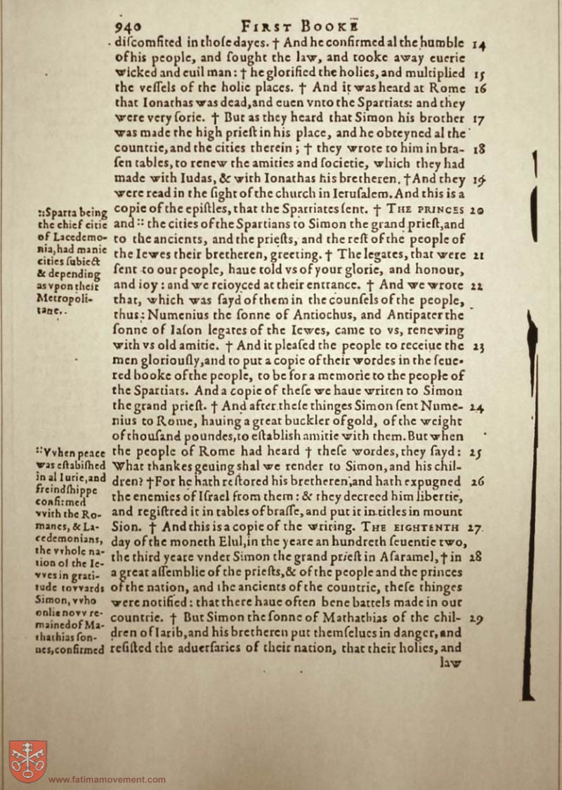 Original Douay Rheims Catholic Bible scan 2074