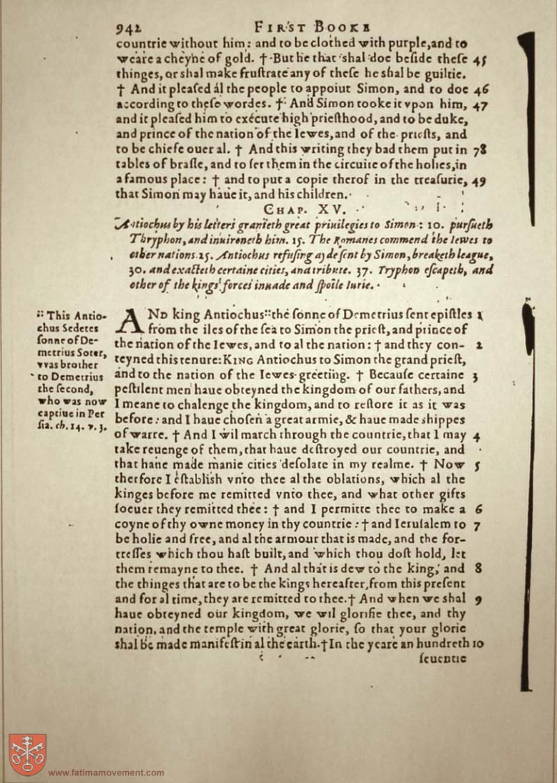 Original Douay Rheims Catholic Bible scan 2076