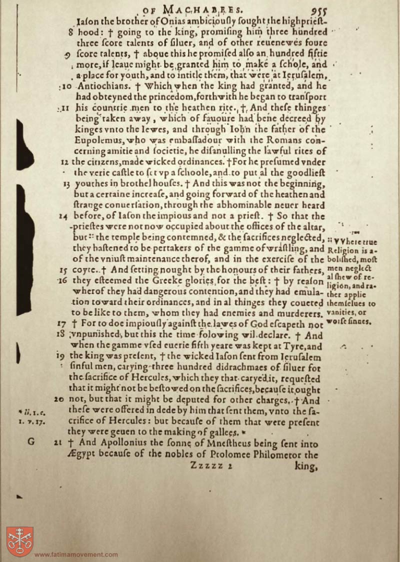 Original Douay Rheims Catholic Bible scan 2090