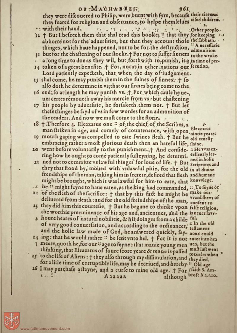 Original Douay Rheims Catholic Bible scan 2096