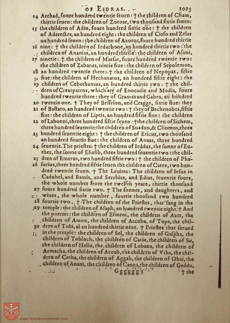 Original Douay Rheims Catholic Bible scan 2152