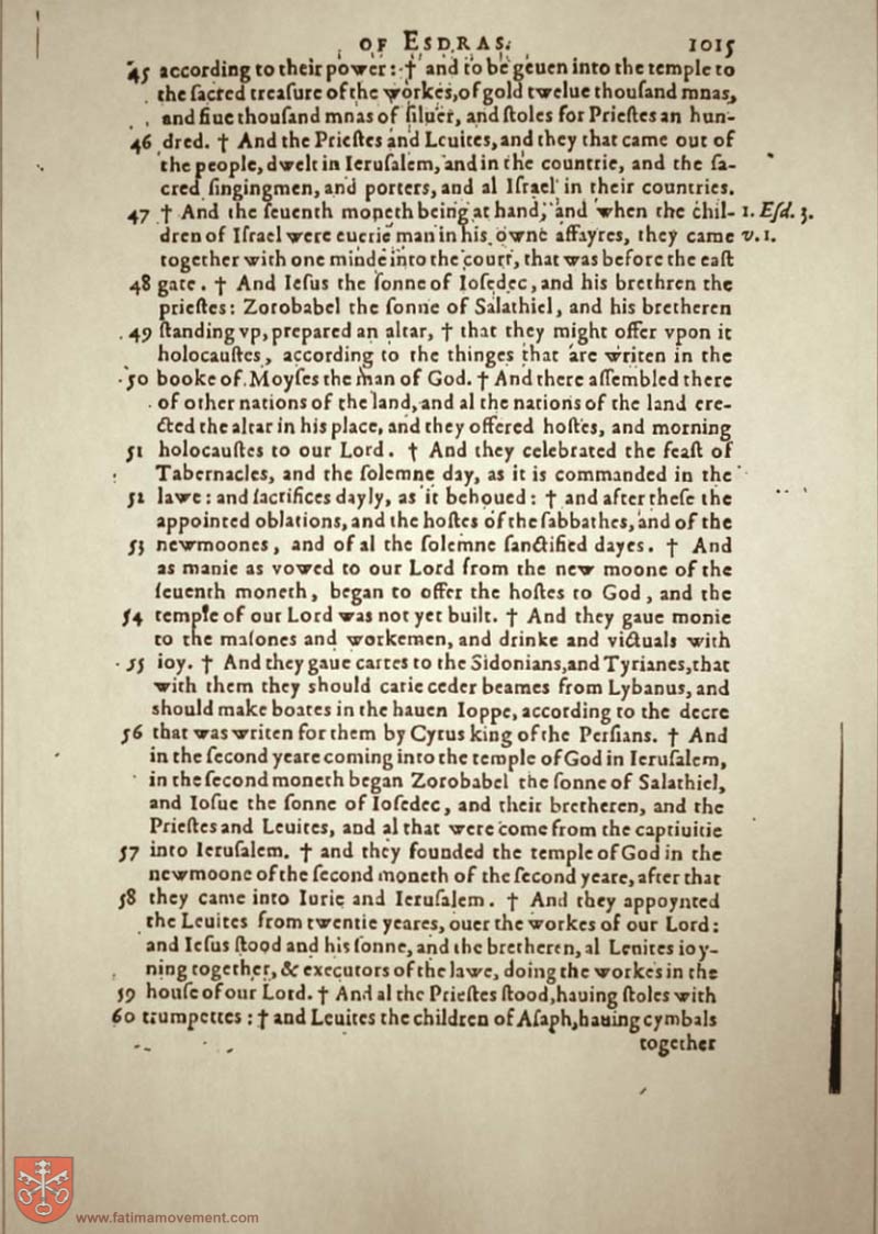 Original Douay Rheims Catholic Bible scan 2154