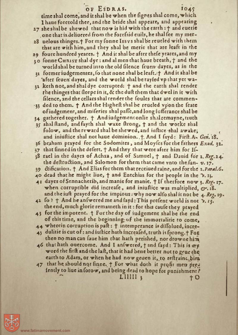 Original Douay Rheims Catholic Bible scan 2184