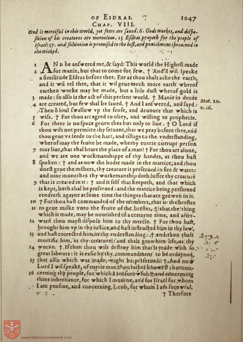 Original Douay Rheims Catholic Bible scan 2186