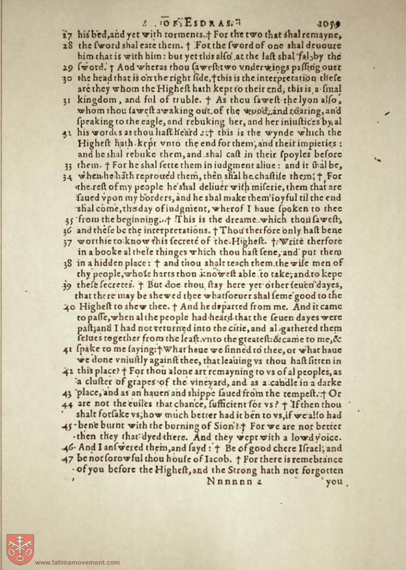 Original Douay Rheims Catholic Bible scan 2198
