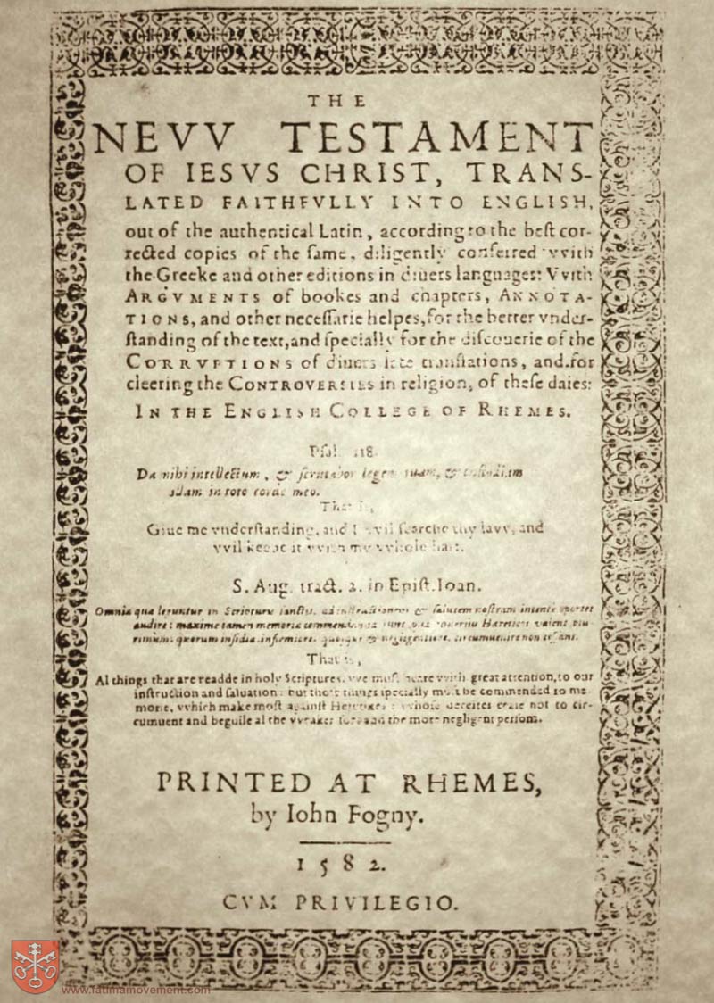 Original Douay Rheims Catholic Bible scan 0000