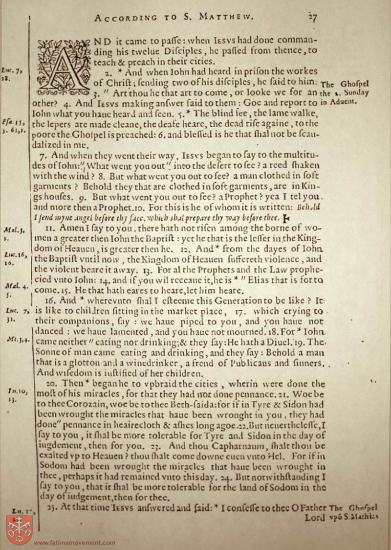 Original Douay Rheims Catholic Bible scan 2315