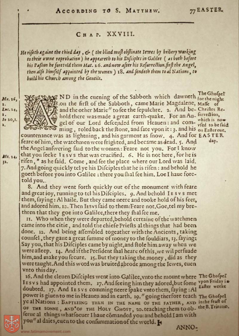 Original Douay Rheims Catholic Bible scan 2365