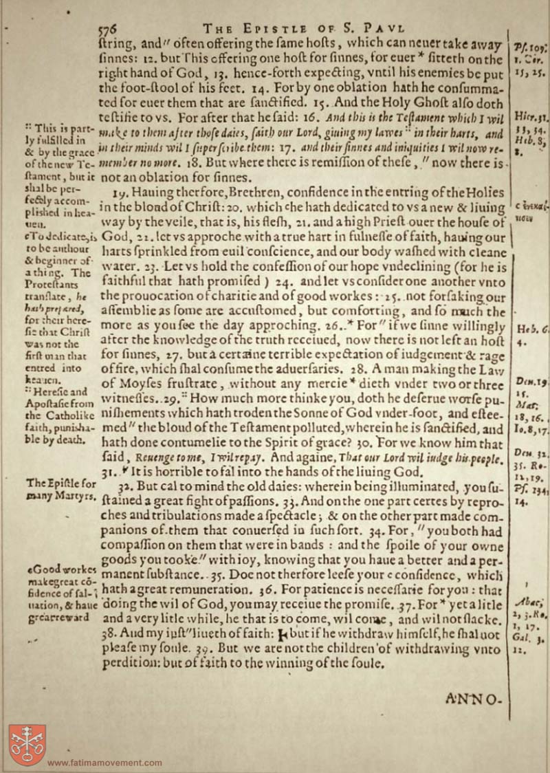 Original Douay Rheims Catholic Bible scan 2865
