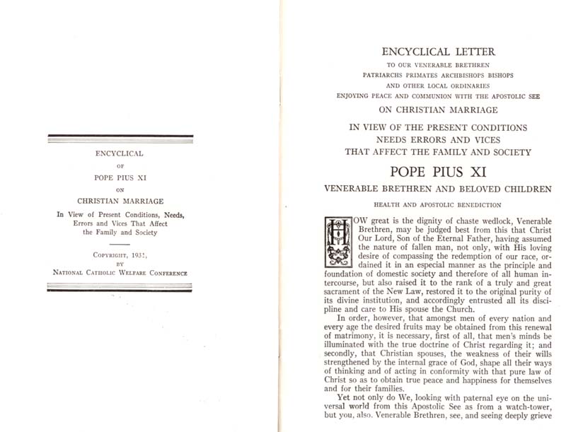 Pius XI Encyclical Christian Marriage page 03