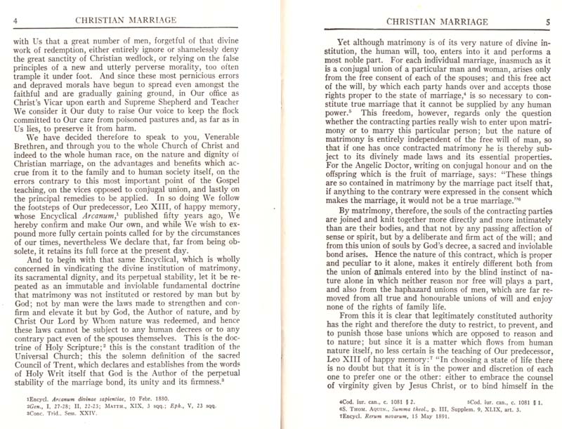 Pius XI Encyclical Christian Marriage page 04