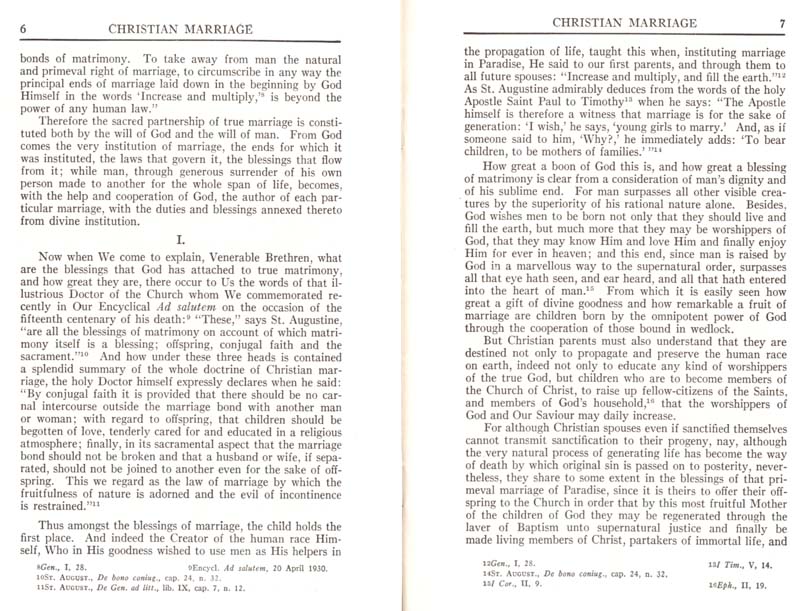Pius XI Encyclical Christian Marriage page 05