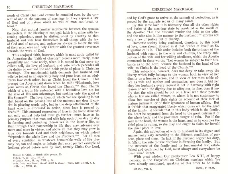 Pius XI Encyclical Christian Marriage page 07