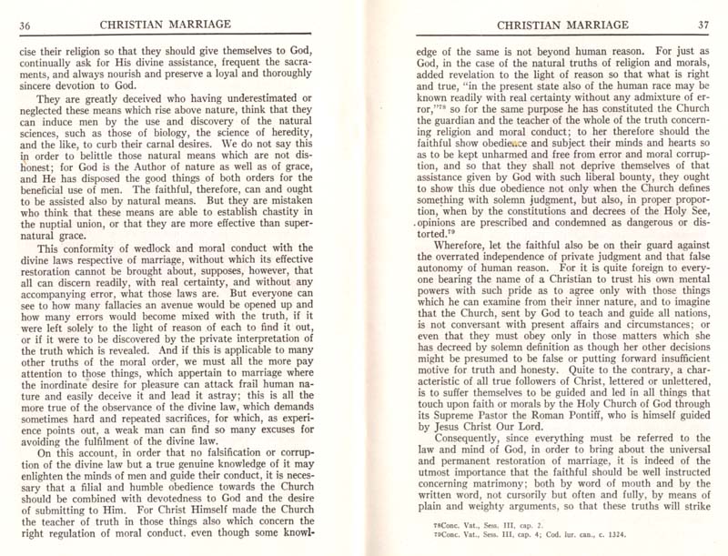 Pius XI Encyclical Christian Marriage page 20