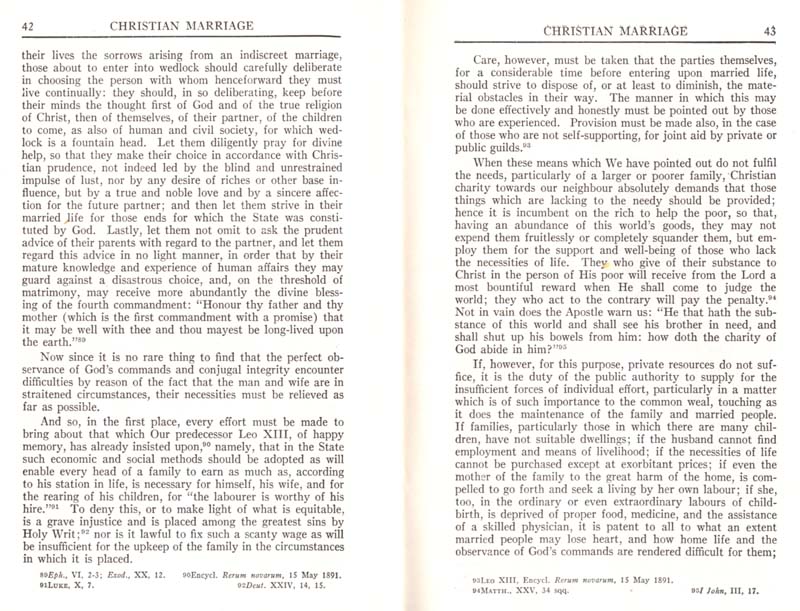 Pius XI Encyclical Christian Marriage page 23