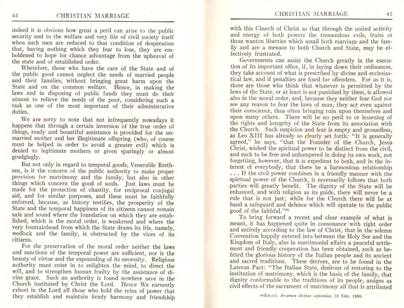 Pius XI Encyclical Christian Marriage page 24
