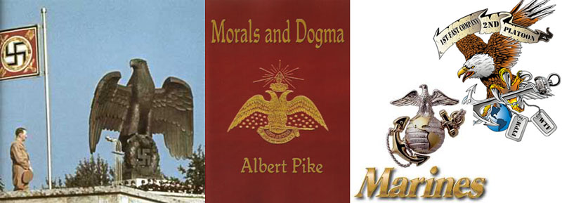 Morals and Dogma features the Eagle of Jewish Freemasonry on its cover.