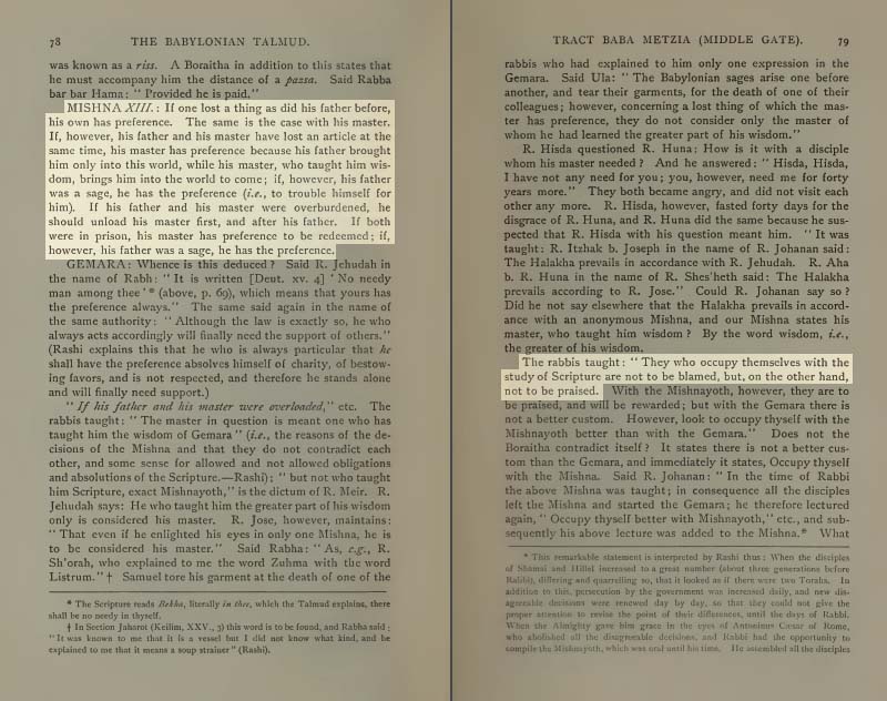 Pages 78-79 of Volume III of the Babylonian Talmud