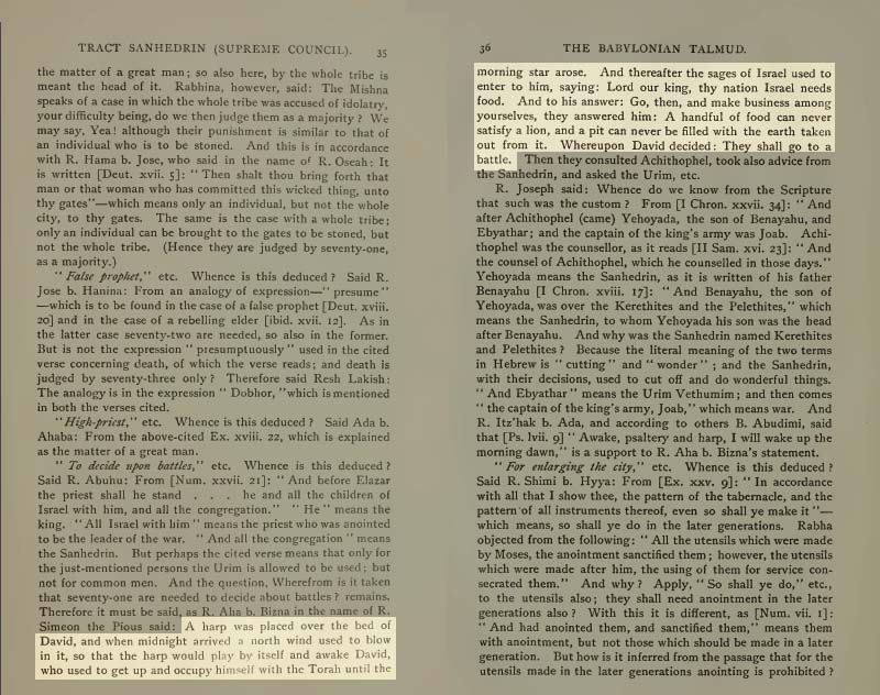 Pages 35-36 of Volume XV of the Babylonian Talmud
